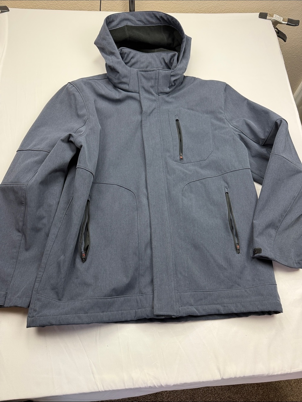 Hawke & Co Sport Men's Dusty Blue Hooded Performance Jacket